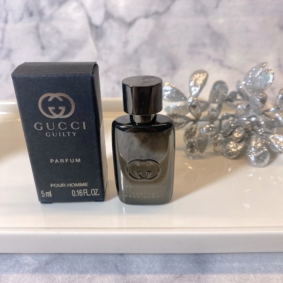 Gucci Guilty Pour Homme Parfum, Amber, Woody, NEW - Mini 0.16 oz. 5 ml. - Picture 2 of 10